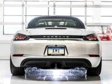 Picture of AWE Tuning Porsche 718 Boxster - Cayman SwitchPath Exhaust PSE Only - Diamond Black Tips