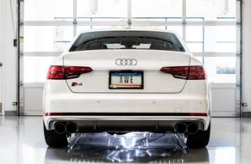 Picture of AWE Tuning Audi B9 S4 SwitchPath Exhaust - Non-Resonated Black 102mm Tips