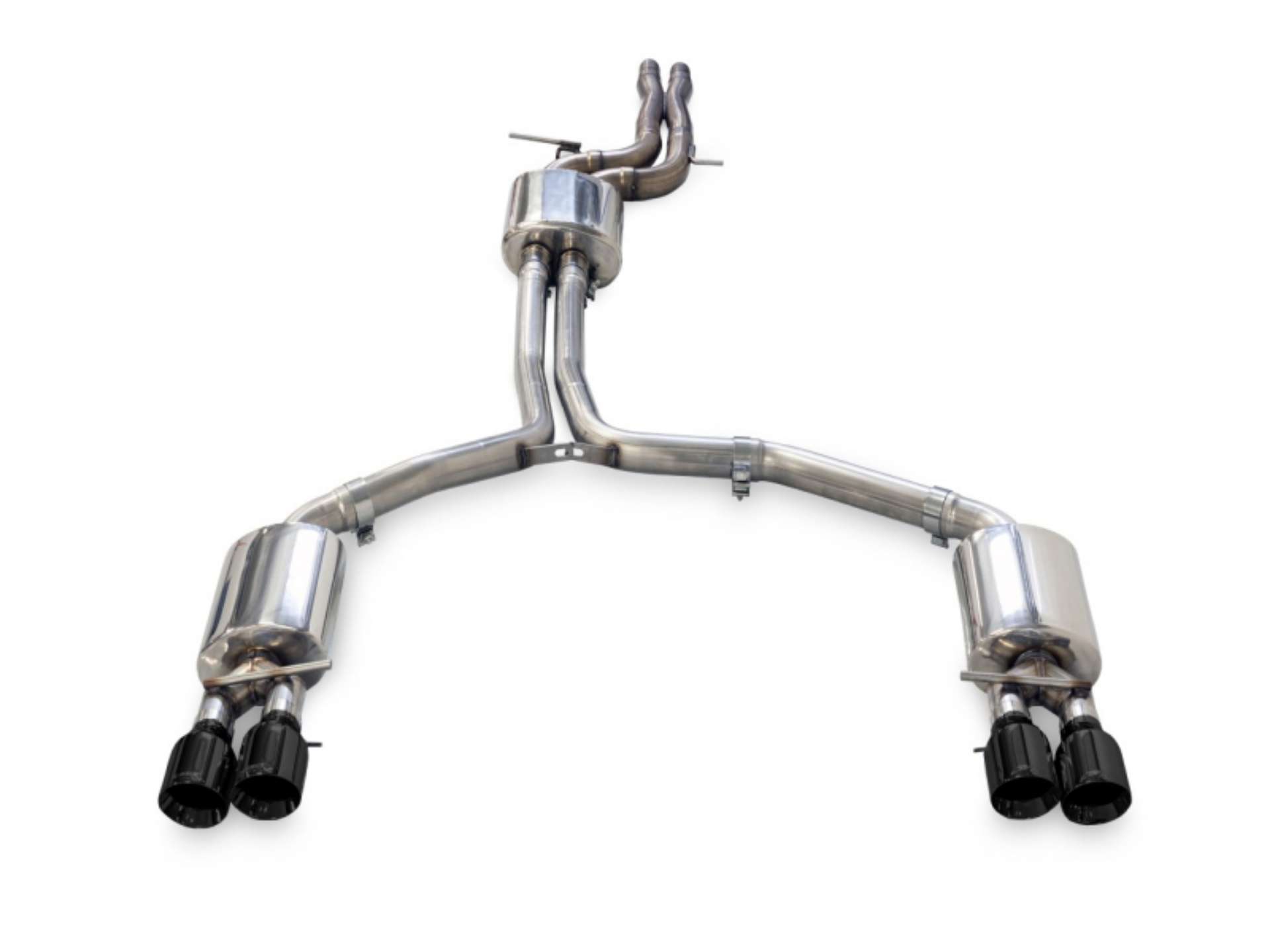 Picture of AWE Tuning Audi C7-5 A7 3-0T Touring Edition Exhaust - Quad Outlet Diamond Black Tips