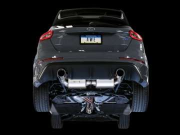 Picture of AWE Tuning Ford Focus RS Touring Edition Cat-back Exhaust- Resonated - Chrome Silver Tips