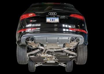 Picture of AWE Tuning Audi 8R SQ5 Touring Edition Exhaust - Quad Outlet Chrome Silver Tips