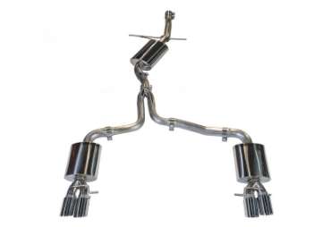 Picture of AWE Tuning Audi B8 A4 Touring Edition Exhaust - Quad Tip Polished Silver Tips - Does Not Fit Cabrio