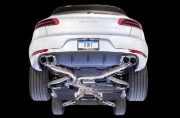 Picture of AWE Tuning Porsche Macan Touring Edition Exhaust System - Chrome Silver 102mm Tips