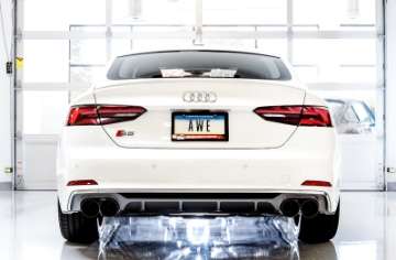 Picture of AWE Tuning Audi B9 S4 Touring Edition Exhaust - Non-Resonated Black 102mm Tips