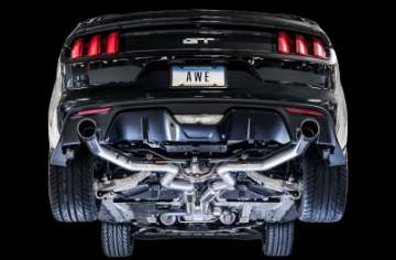 Picture of AWE Tuning S550 Mustang GT Cat-back Exhaust - Track Edition Chrome Silver Tips