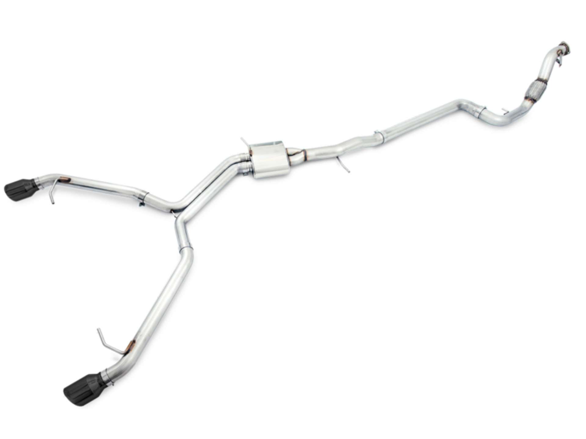 Picture of AWE Tuning Audi B9 A4 Track Edition Exhaust Dual Outlet - Diamond Black Tips Includes DP