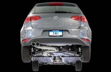 Picture of AWE Tuning VW MK7 Golf 1-8T Track Edition Exhaust w-Chrome Silver Tips 90mm