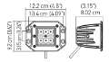 Picture of Hella Value Fit Flush Mount 3in 18W Cube Flood Beam LED Light