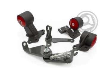 Picture of Innovative 90-93 Integra B-Series Black Steel Mounts 60A Bushings Auto to Manual Hydro Actuator