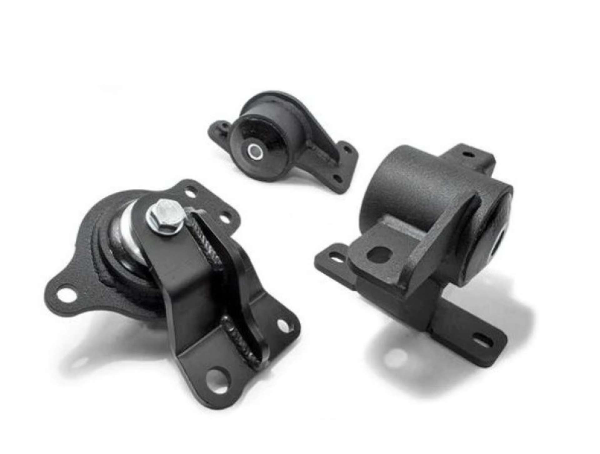 Picture of Innovative 05-08 Honda FIT-JAZZ L-Series Black Steel Mounts 75A Bushings Auto Trans