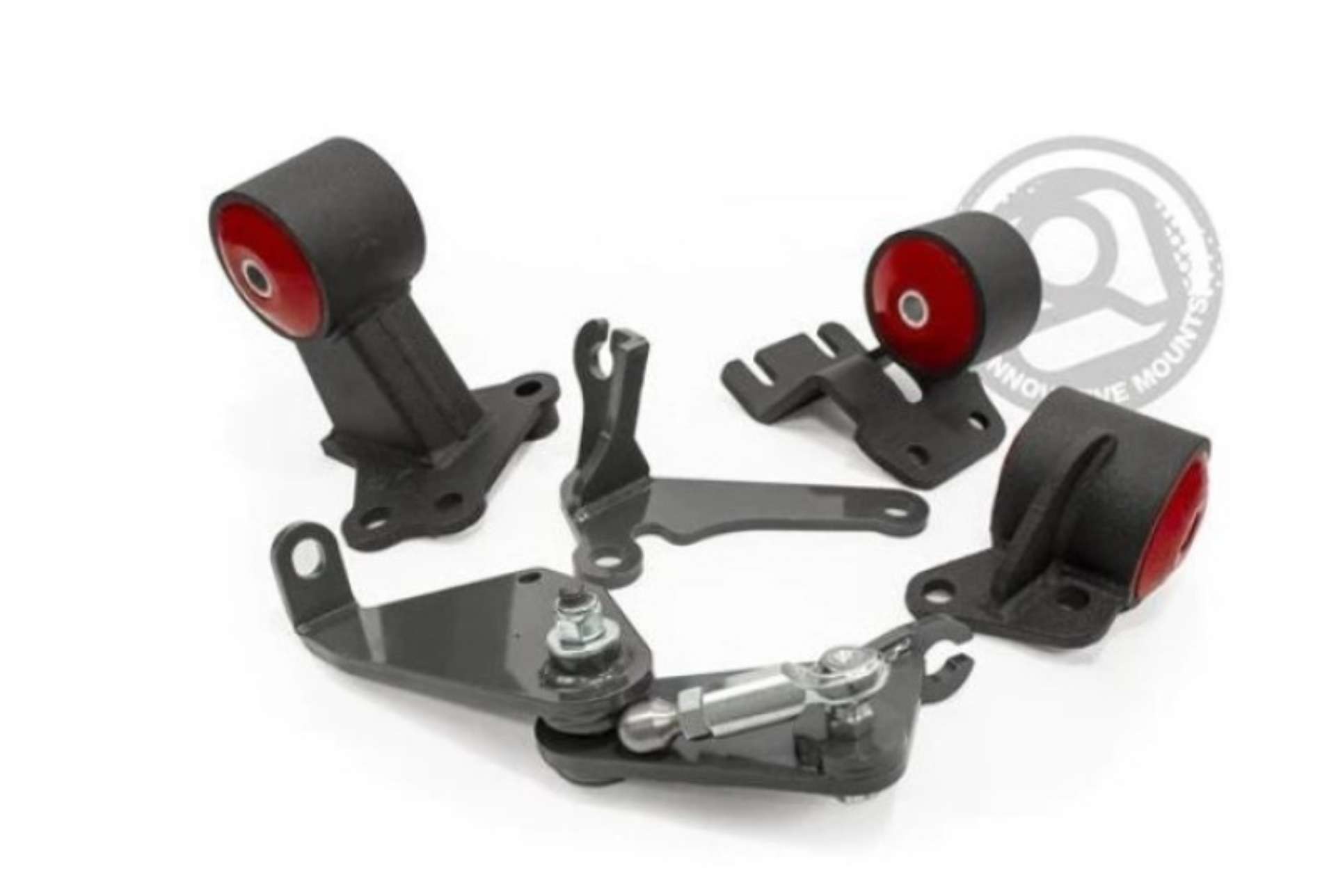 Picture of Innovative 90-93 Integra B-Series Black Steel Mounts 75A Bushings Auto to Manual Hydro Actuator