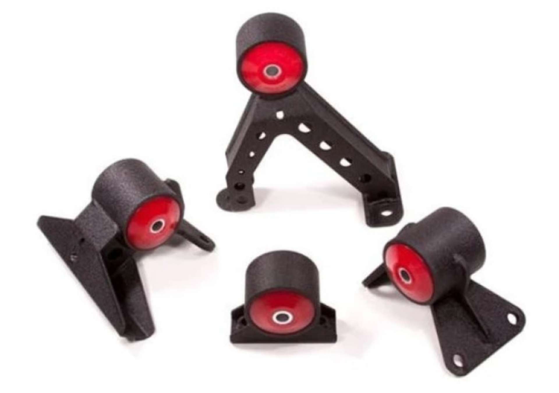 Picture of Innovative 07-13 Mitsubishi Evolution 4B11T Black Steel Mounts 75A Bushings