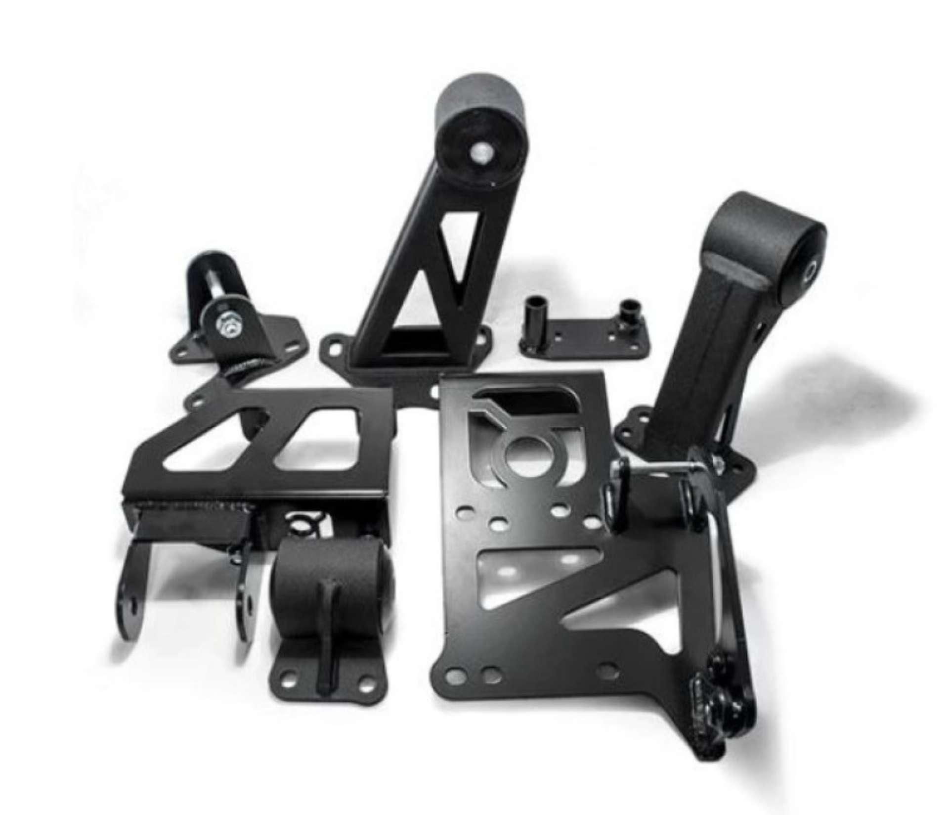 Picture of Innovative 94-01 Integra J-Series Black Steel Mounts 75A Bushings w- Alt- Relocation Bracket