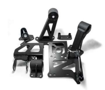 Picture of Innovative 94-01 Integra J-Series Black Steel Mounts 85A Bushings w- Alt- Relocation Bracket