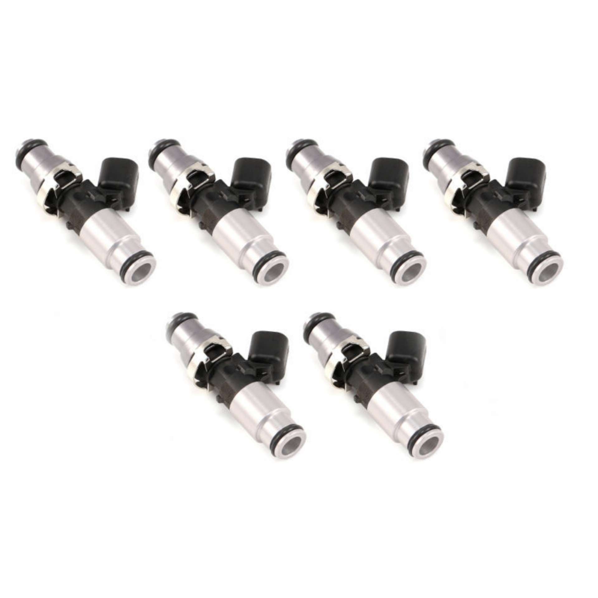 Picture of Injector Dynamics 1050X Injectors 14mm Grey Adaptor Top - Silver Bottom Adapter Set of 6