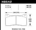 Picture of Hawk Wilwood 7816 12mm Caliper DTC-30 Rear Race Pads