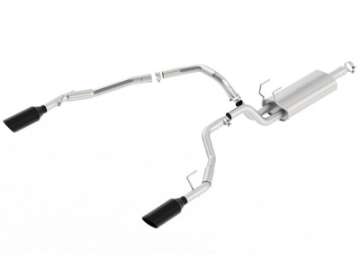 Picture of Borla 09-17 Ram 1500 5-7L V8 3in-2-5in Dual Out Pipe 5in Tip S-Type Exhaust Black Chrome