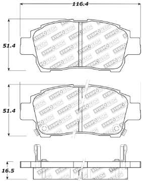 Picture of StopTech Performance 00-05 Spyder MR2 - 00 Celica GT - 04-07 xA-xB Front Brake Pads