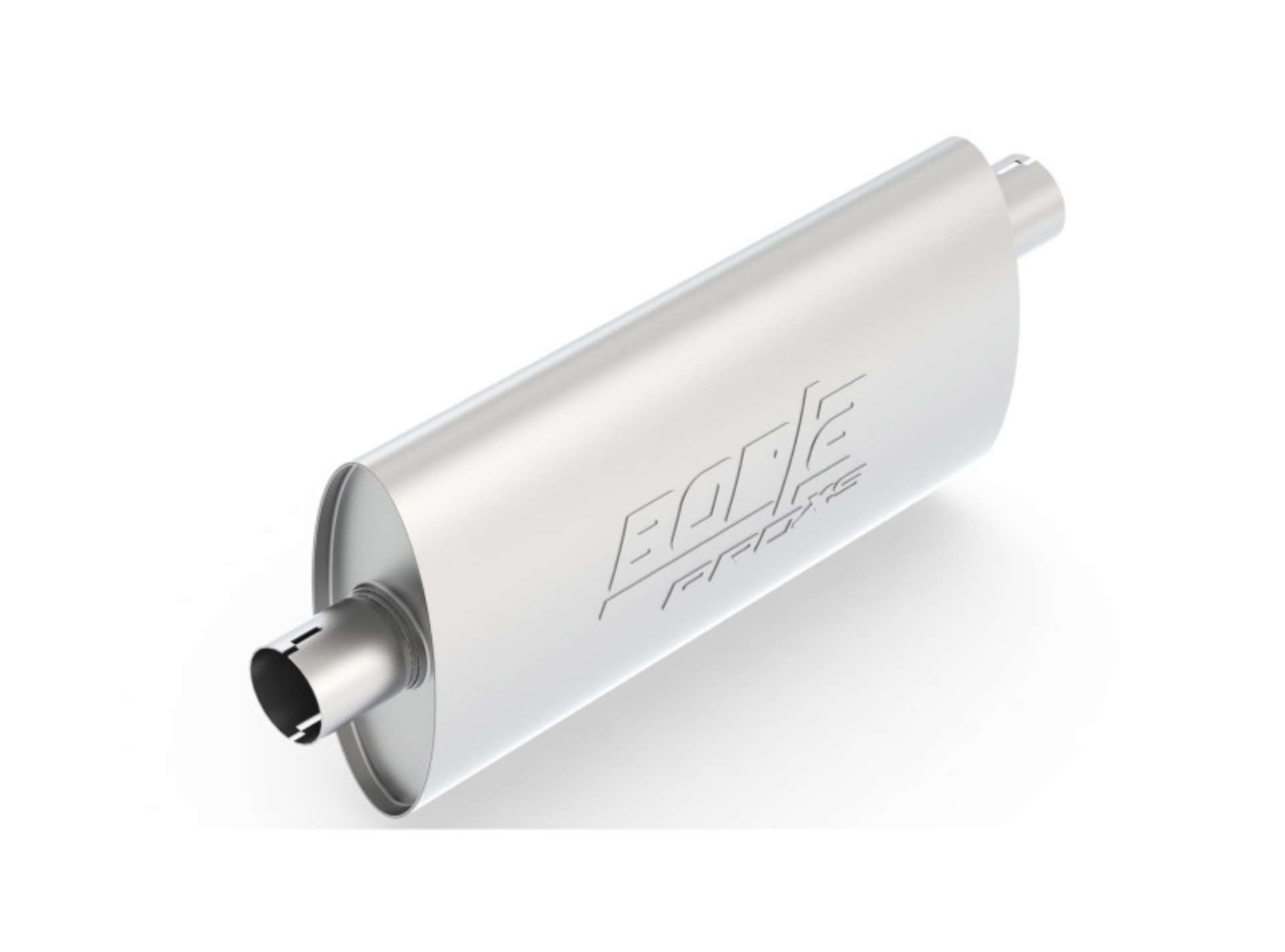 Picture of Borla Pro-XS 2-25in Tubing 19in x 4in x 9-5in Oval Notched Center-Offset Muffler