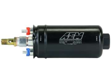 Picture of AEM 400LPH High Pressure Inline Fuel Pump - M18x1-5 Female Inlet to M12x1-5 Male Outlet