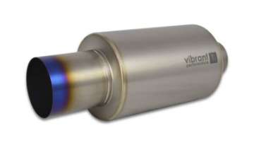 Picture of Vibrant Titanium Muffler w-Straight Cut Burnt Tip 2-5in- Inlet - 2-5in- Outlet