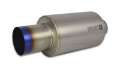 Picture of Vibrant Titanium Muffler w-Straight Cut Burnt Tip 3in- Inlet - 3in- Outlet