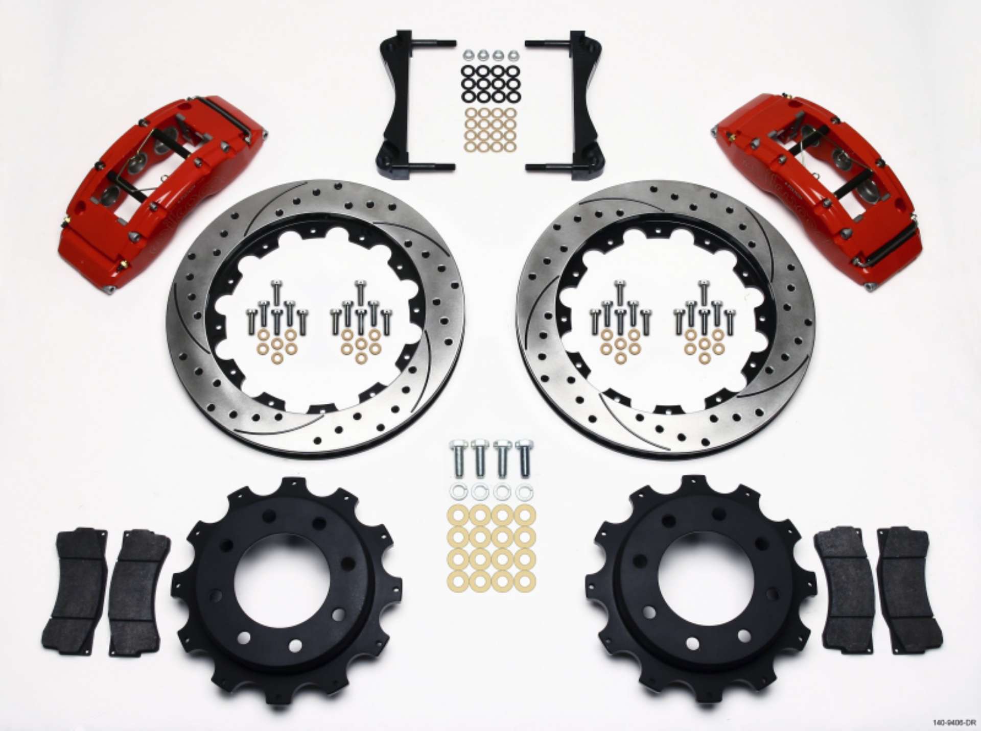 Picture of Wilwood TC6R Rear Kit 16-00in Drilled Red 1999-2010 GM Trk 2500 HD 4-84 Cntr