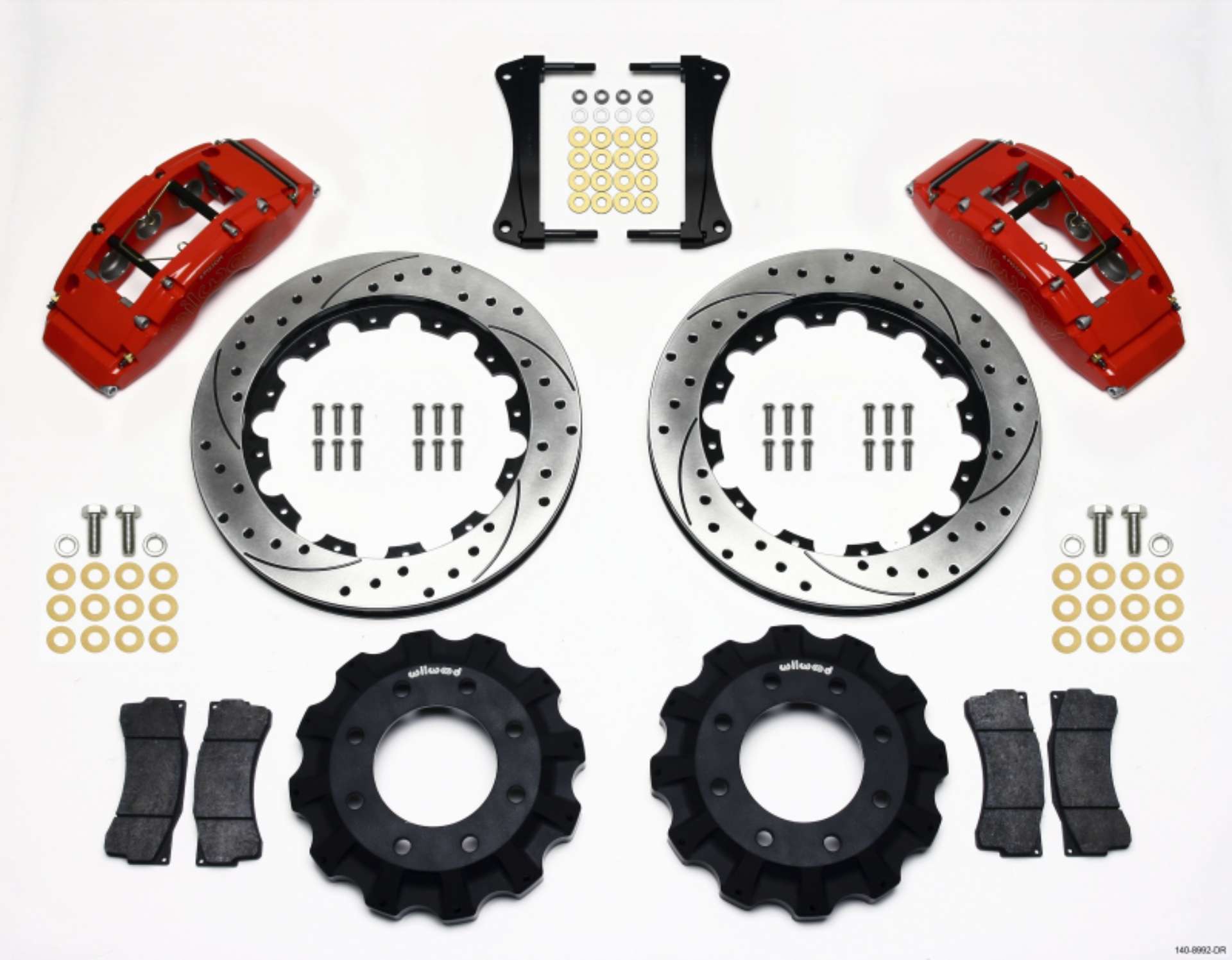 Picture of Wilwood TC6R Front Kit 16-00in Drilled Red 1999-2014 GM Truck-SUV 1500