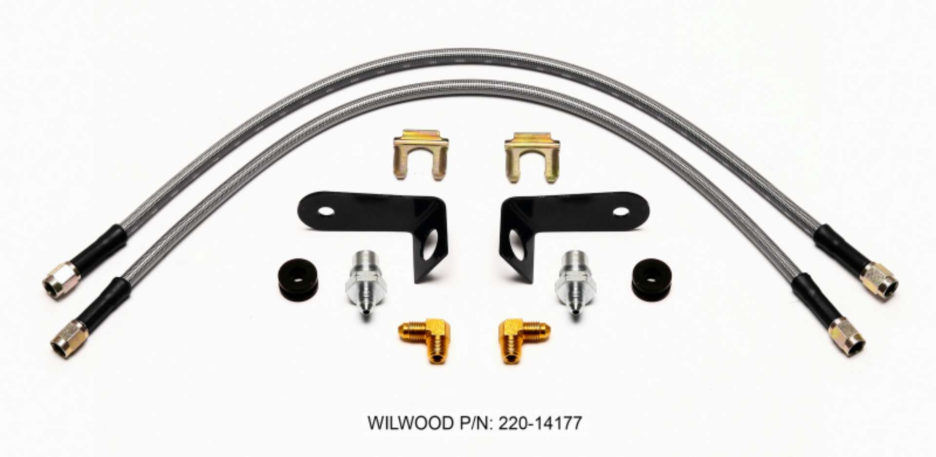 Picture of Wilwood Flexline Kit 20 inch -3 M10-1-0 BF 1-8 NPT 90 Degree