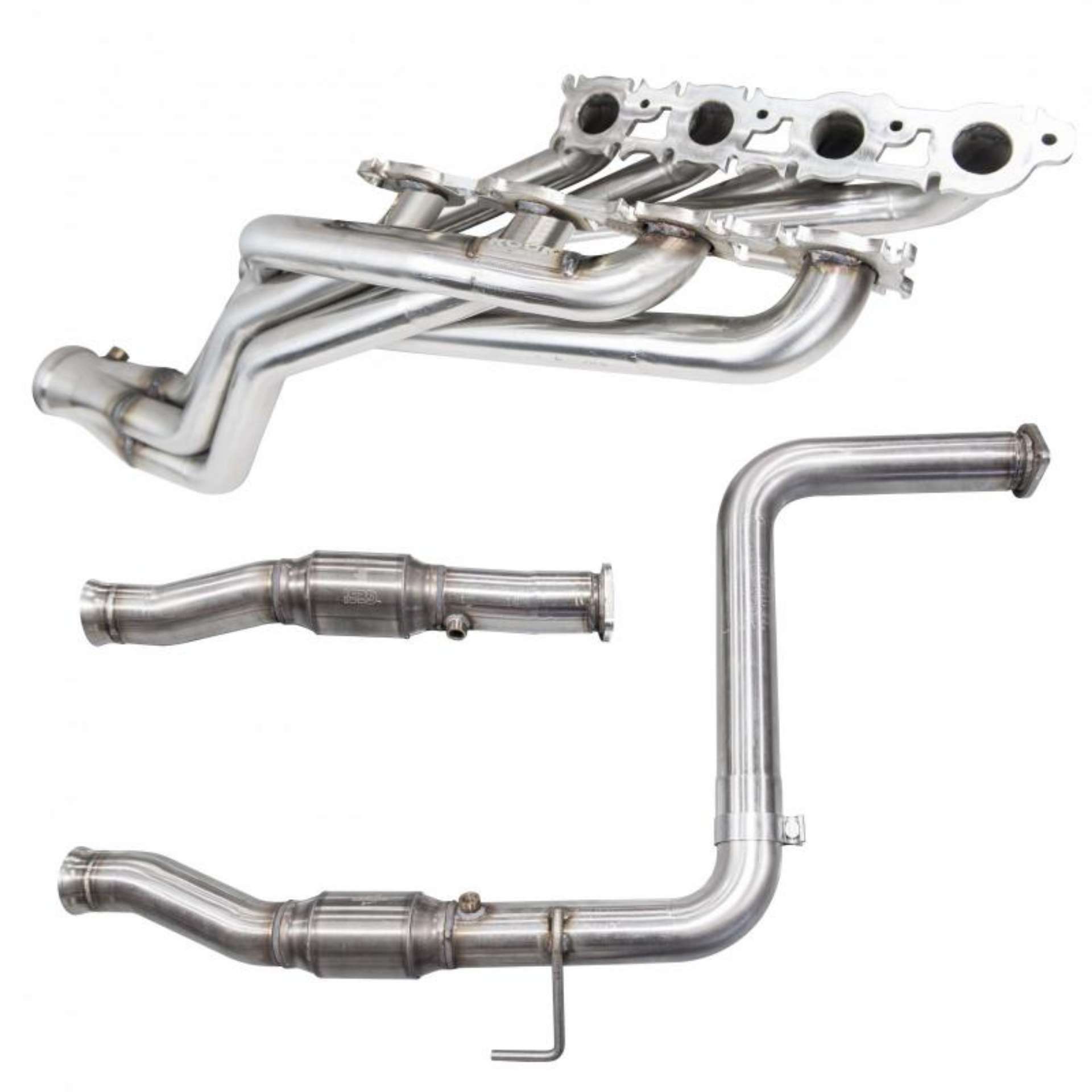 Picture of Kooks 07+ Toyota Tundra 1-7-8in x 3in Stainless Steel Long Tube Headers w- 3in OEM Catted Connection