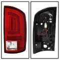 Picture of Spyder 07-09 Dodge Ram 2500-3500 V3 Light Bar LED Tail Lights - Red Clear ALT-YD-DRAM06V3-LBLED-RC