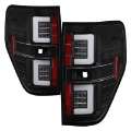 Picture of Spyder 09-14 Ford F150 V2 Light Bar LED Tail Lights - Black ALT-YD-FF15009V2-LBLED-BK