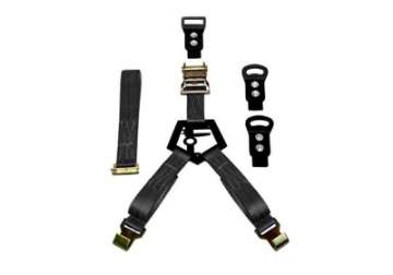 Picture of N-Fab Bed Mounted Rapid Tire Strap Universal - Gloss Black - Black Strap