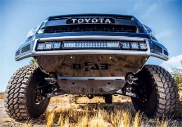 Picture of N-Fab M-RDS Front Bumper 07-13 Toyota Tundra - Tex- Black w-Silver Skid Plate