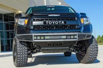 Picture of N-Fab M-RDS Front Bumper 14-17 Toyota Tundra - Tex- Black w-Silver Skid Plate