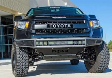 Picture of N-Fab M-RDS Front Bumper 14-17 Toyota Tundra - Tex- Black w-Silver Skid Plate