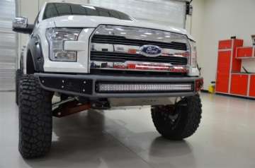 Picture of N-Fab M-RDS Front Bumper 15-17 Ford F150 - Tex- Black w-Silver Skid Plate