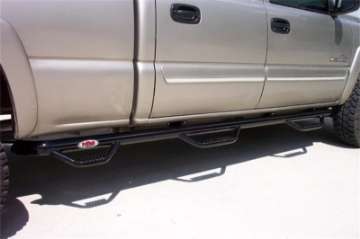 Picture of N-Fab Nerf Step 01-06 Chevy-GMC 2500-3500 Crew Cab 6-5ft Bed - Gloss Black - Bed Access - 3in