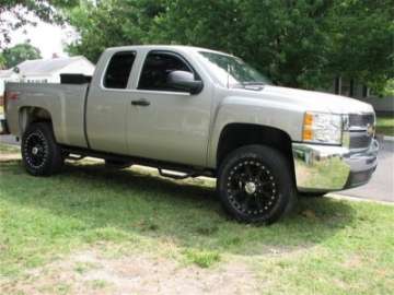 Picture of N-Fab Nerf Step 07-13 Chevy-GMC 2500-3500 Ext- Cab 6-5ft Bed - Gloss Black - Bed Access - 3in