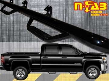 Picture of N-Fab Nerf Step 15-17 Chevy-GMC 2500-3500 Crew Cab 6-5ft Bed - Gloss Black - W2W - 3in