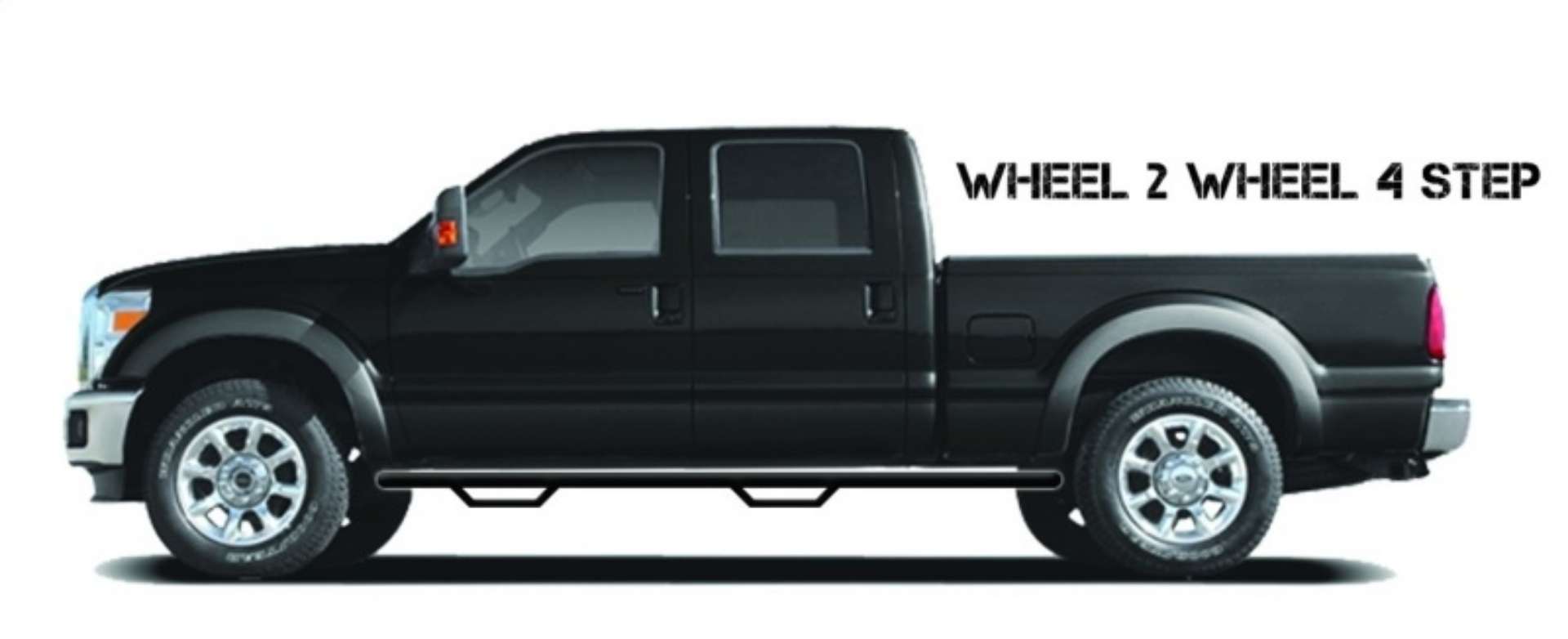 Picture of N-Fab Nerf Step 95-04 Toyota Tacoma Ext- Cab 6ft Bed - Gloss Black - W2W - 3in