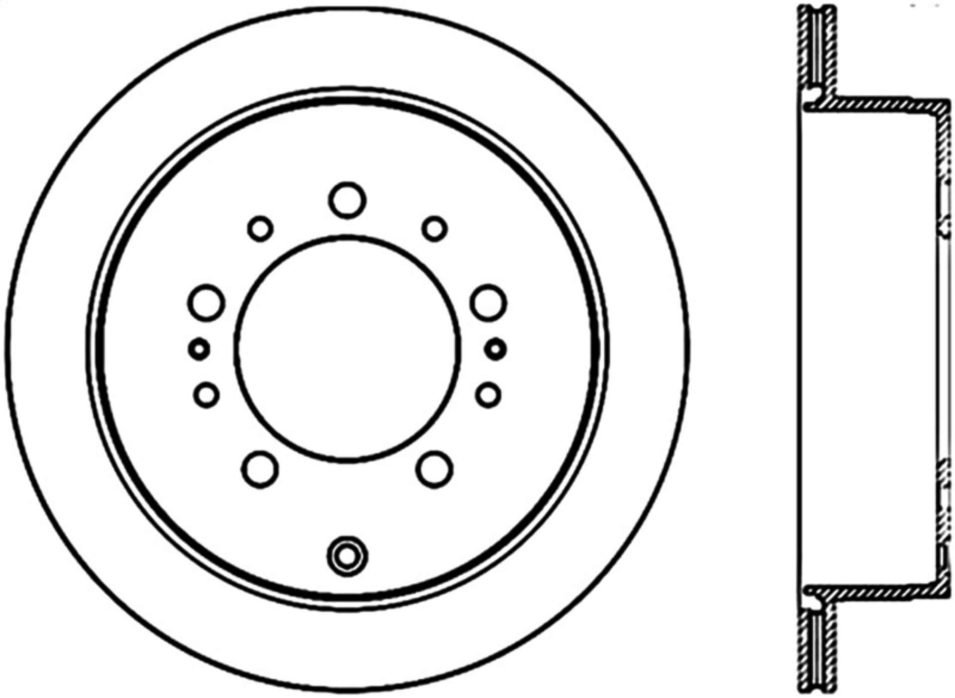 Picture of StopTech 08-11 Lexus LX570 Slotted & Drilled Rear Left Rotor