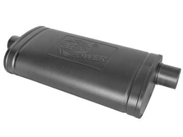 Picture of aFe MACH Force-Xp 409 SS Muffler w- Black Finish 3in Center-Offset 22in L x 11in x 5in - Oval Body
