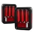 Picture of Spyder 07-16 Jeep Wrangler Version 2 Light Bar LED Tail Lights - Red Clear ALT-YD-JWA07V2-LBLED-RC