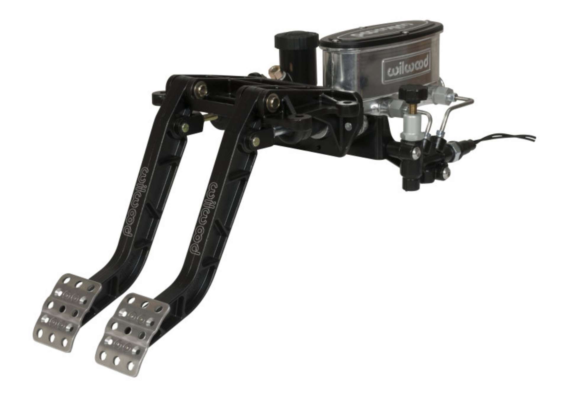 Picture of Wilwood Adjustable-Tandem Dual Pedal - Brake - Clutch - Fwd- Swing Mount - 6-25:1 - Black E-Coat