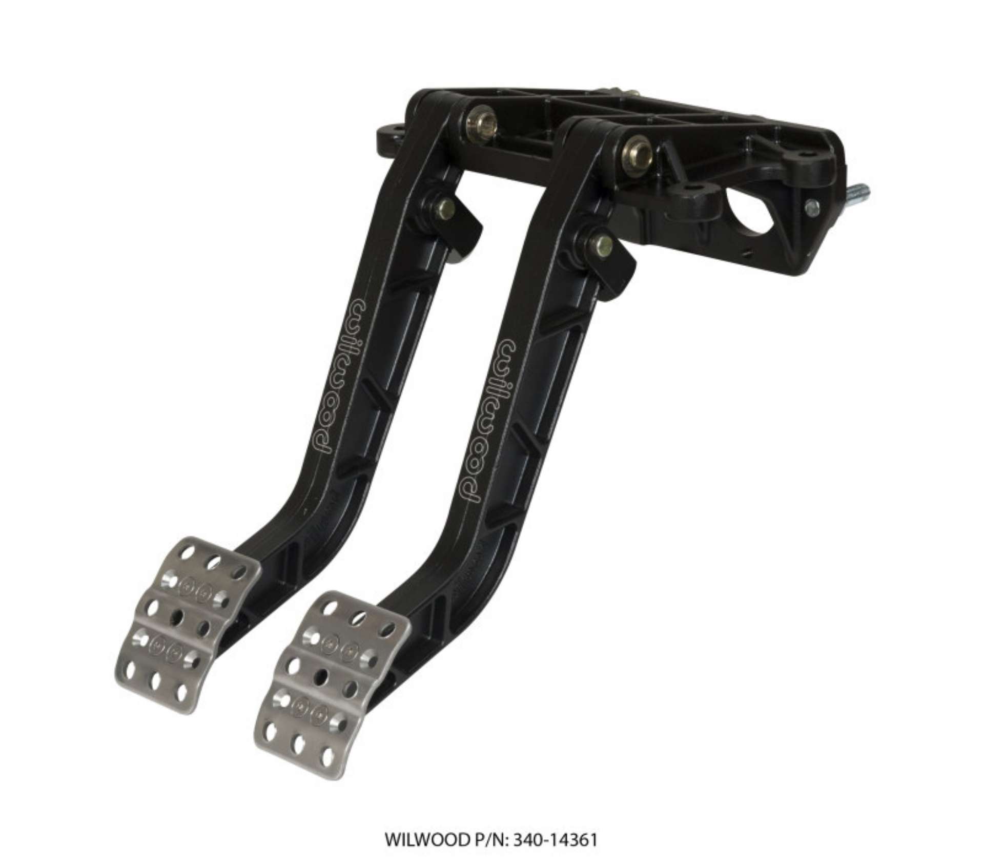 Picture of Wilwood Adjustable-Tandem Dual Pedal - Brake - Clutch - Fwd- Swing Mount - 7-0:1 - Black E-Coat