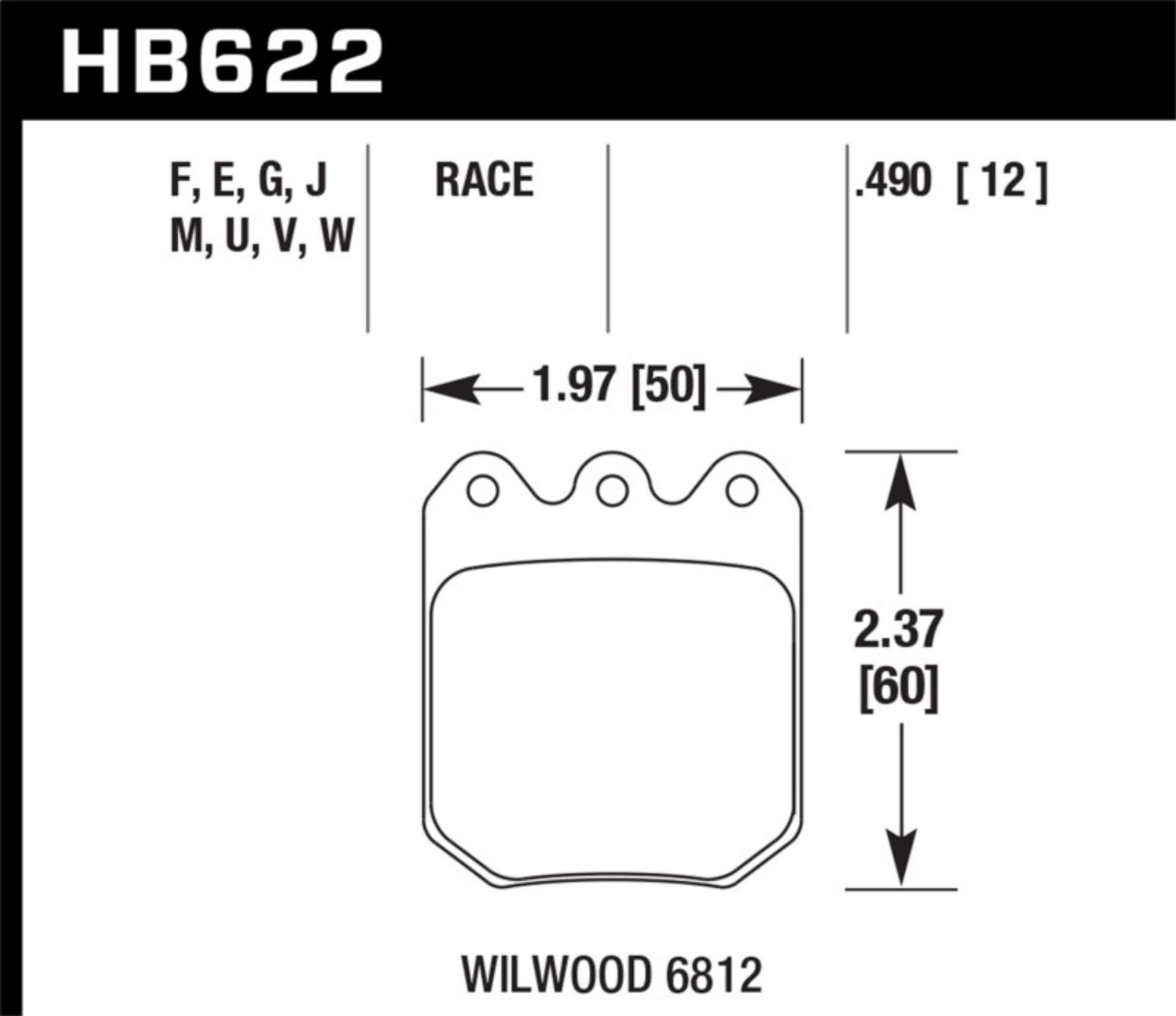 Picture of Hawk Wilwood DLS 6812 Blue 9012 Race Brake Pads