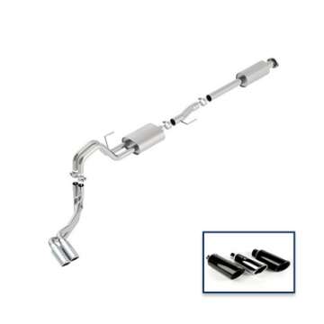 Picture of Ford Racing 15-18 F-150 5-0L Cat-Back Touring Exhaust System - Side Exit Chrome Tips