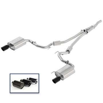 Picture of Ford Racing 2018 Mustang 2-3L Ecoboost Cat-Back Sport Exhaust System w-Black Chrome Tips