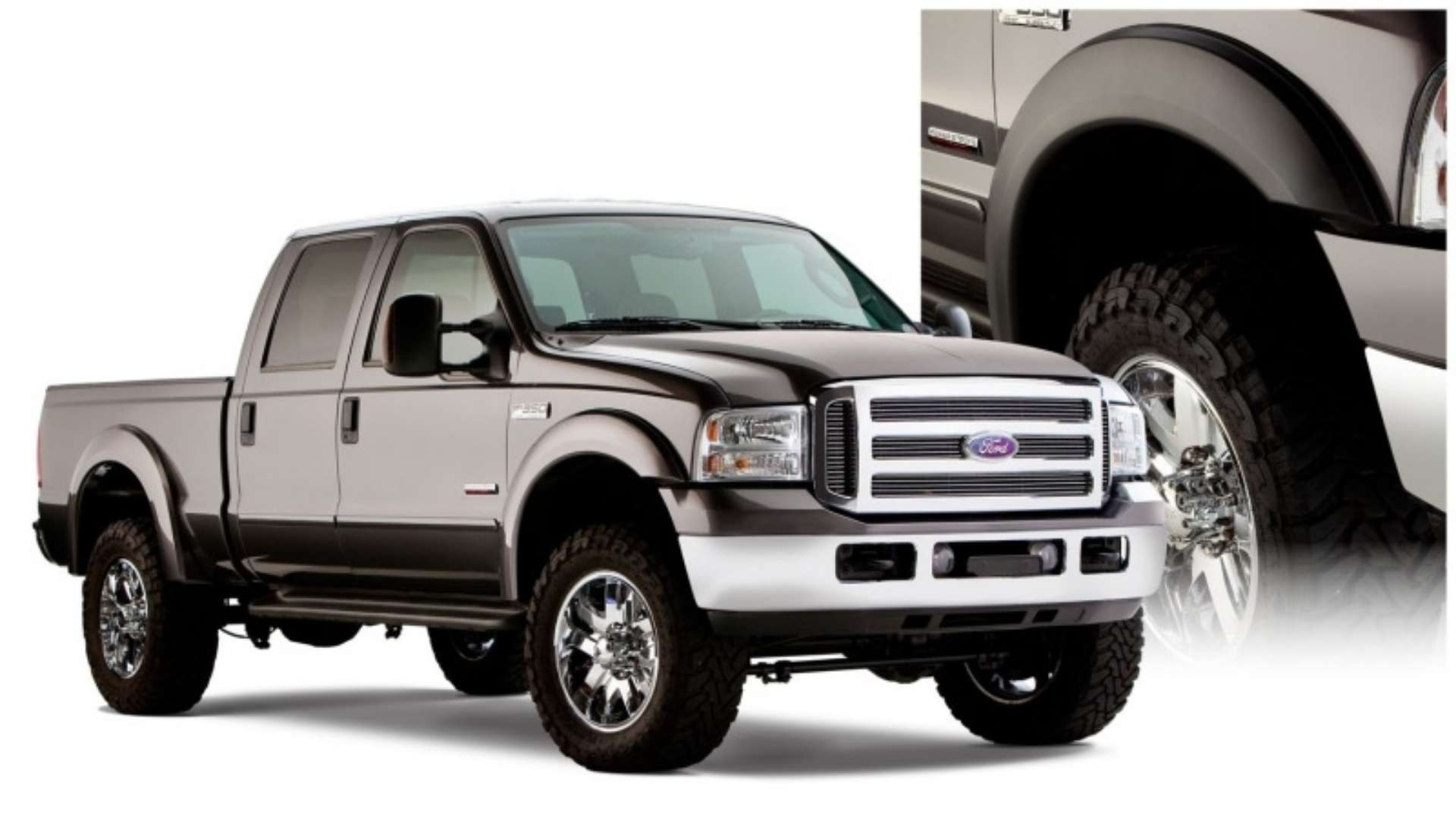 Picture of Bushwacker 99-07 Ford F-250 Super Duty Styleside Extend-A-Fender Style Flares 4pc - Black